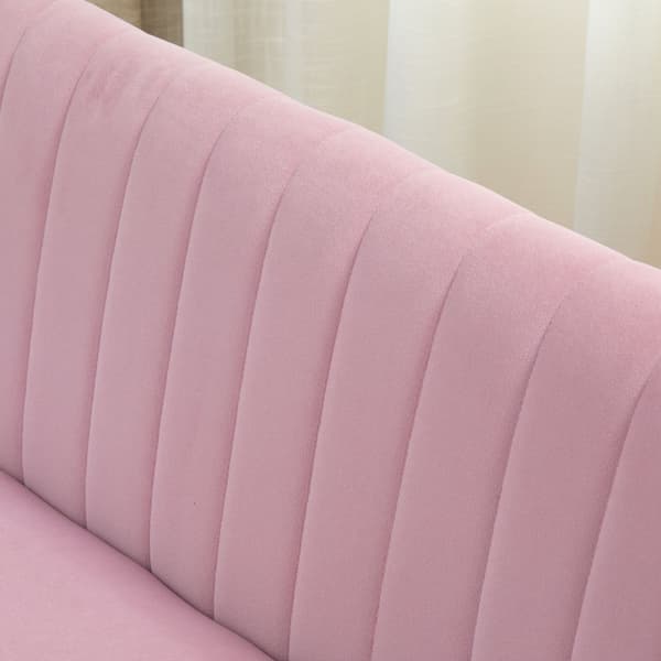 To-personers stofsofa, 117x56.5x77 cm, Pink