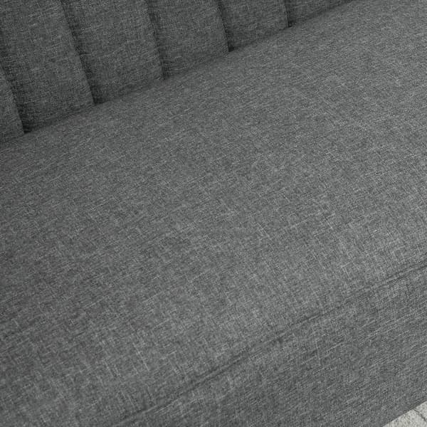To-sæders stofsofa, 117x56.5x77 cm, Mørkegrå