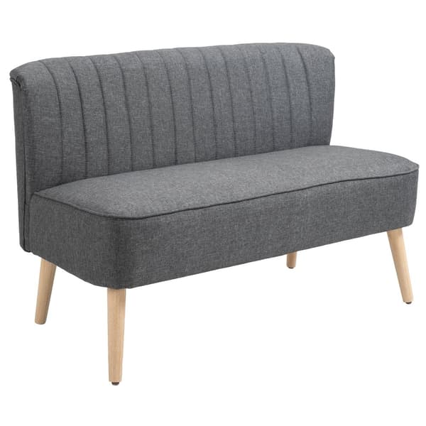 To-sæders stofsofa, 117x56.5x77 cm, Mørkegrå