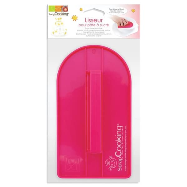 Slicker för sockerpasta - Scrapcooking - Jämn finish - Rosa färg - Livsmedelsplast