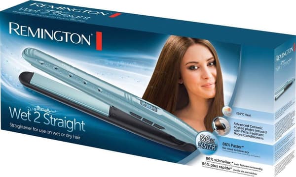 Remington S7300 hårstylingværktøj Glattejern Varm Sort, Blå
