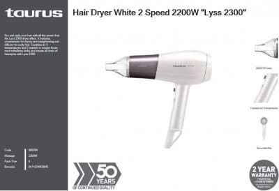 Taurus Lyss 2300 Hair Dryer 2200W