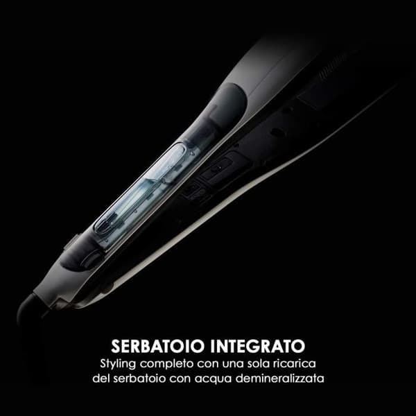 Professionell Steam Plattång - Bellissima - Steam Elixir - Keramisk platta + Arganolja + Skyddsfodral - 4 temperaturer