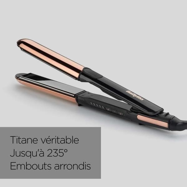 Babyliss Babyliss ST482E plattång - straight & curl shine - 5 temperaturer upp till 235°C - 28 mm tallrikar i äkta titan