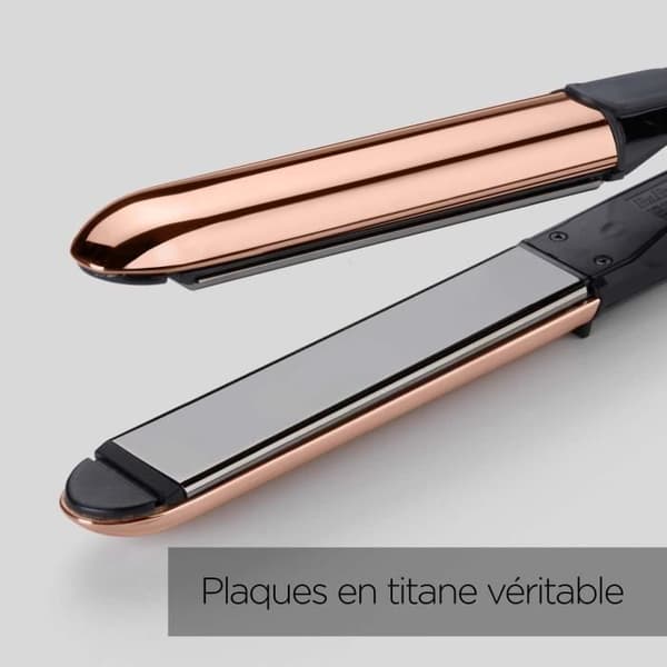 Babyliss Babyliss ST482E plattång - straight &amp; curl shine - 5 temperaturer upp till 235°C - 28 mm tallrikar i äkta titan