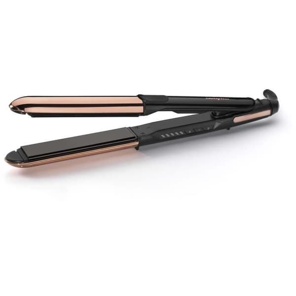 Babyliss Babyliss ST482E plattång - straight &amp; curl shine - 5 temperaturer upp till 235°C - 28 mm tallrikar i äkta titan Svart, Rosa
