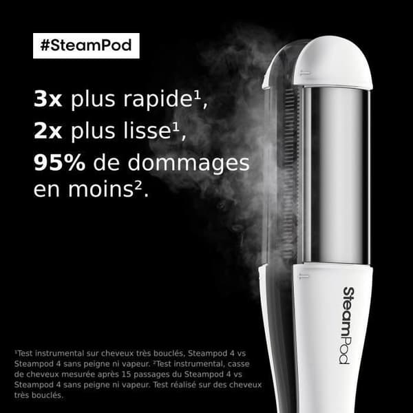 SteamPod 4 - Steam Curler Plattång - Hög motståndskraftig keramisk platta - L'Oréal Professionnel