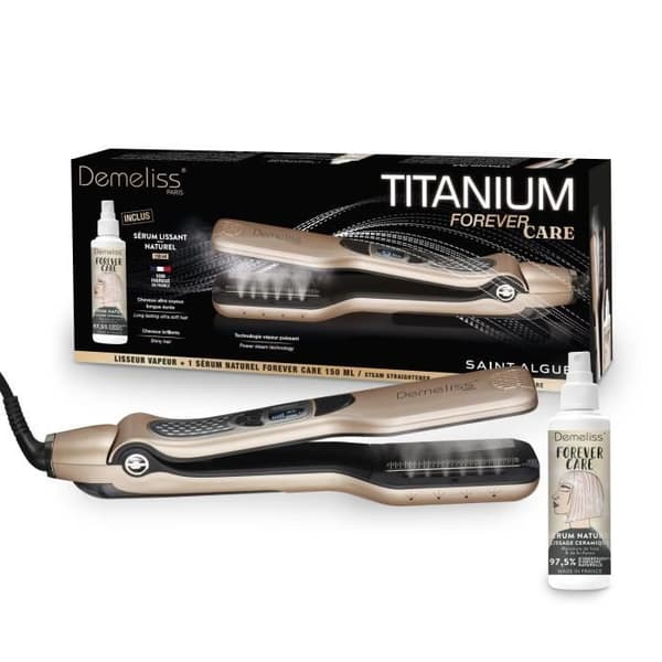 Forever Care Set - SAINT ALGUE - Plattång ångdemeliss - Titanium - Protective Serum ingår