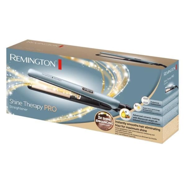 Remington S9300 Plattång för hår, glansterapi Hårplattång Avancerad keramisk beläggning Argan Marockoolja, superjonisk och 3X glans