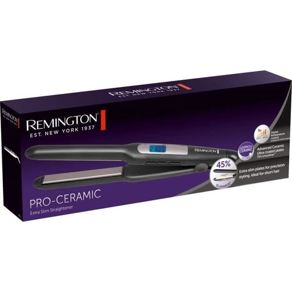 Plattång - REMINGTON - S5515 - Extra tunna plattor - Keramik - Digital kontroll - 150-230°C