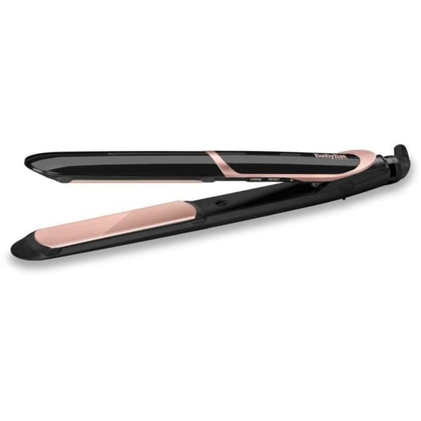 Super Smooth 235 plattång - BABYLISS - ST391E - Turmalin-keramik - 6 temperaturer från 140°C till 235°C Svart, Rosa