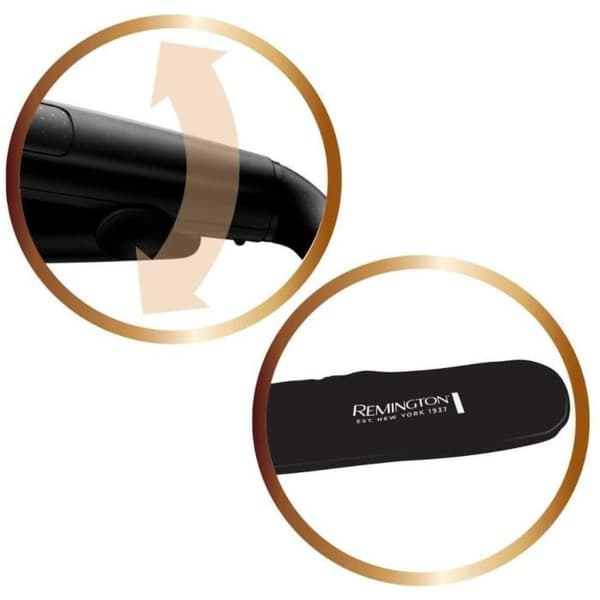Remington S6308 Plattång för hår, Advanced Ceramic Care Radiance Shine Plattång, Flytande plattor, mjukt, slätt och silkeslent hår