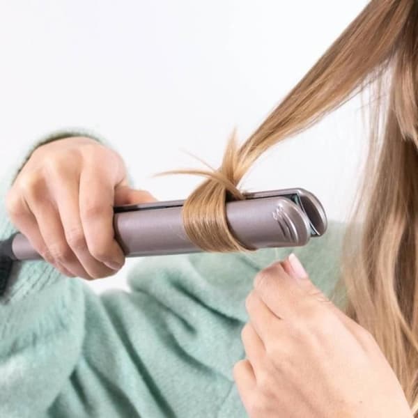 Ufesa PP5500 Velvet Pro – Plattång, Grå, Täckt med Professionella Nano-keramer, för Professionell Rätning, Dubbel