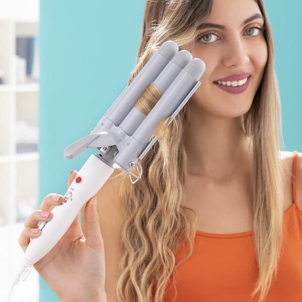 BEGAGNAD Trippel keramiskt stylingjärn InnovaGoods TRILER Grå (Renoverade A)