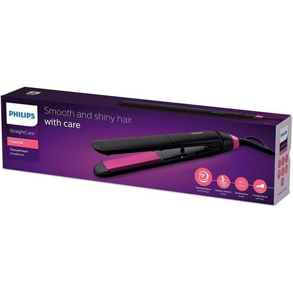PHILIPS BHS375/00 StraightCare Essential Plattång - ThermoProtect - 2 temperaturinställningar - Keramiska/Keratinplattor