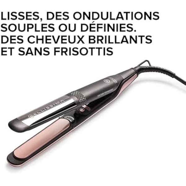 Bellissima Creativity Multi-Style Plattång för hår, rakt eller vågigt hår, keramisk beläggning plus diamantpartiklar plus keratin,