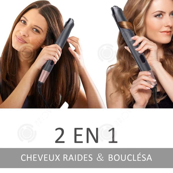 INN Plattångare 110-230 grader Celsius Uppvärmda hårrullare Glaserad keramisk beläggning Spiral Twist Curling Iron Temperaturdisplay