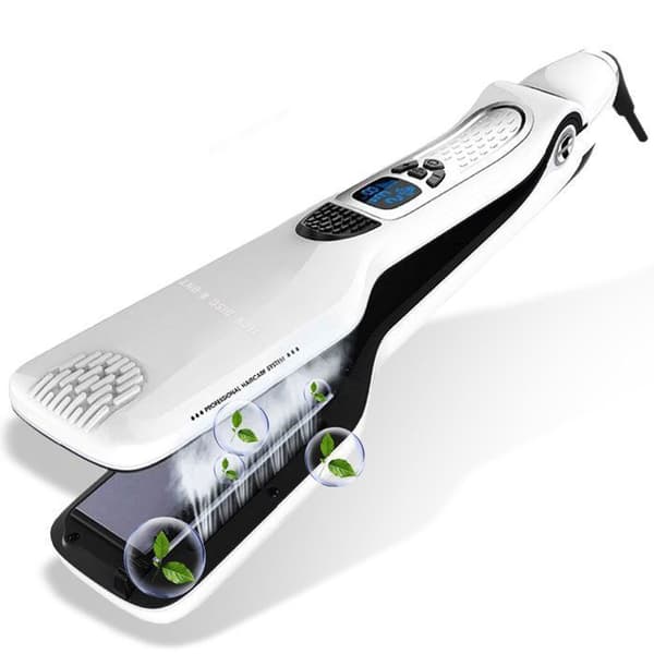 TD® Steam Hair Plattång 2-i-1 Negativ Ion Plattång och locktång Perfekt frisyr, rakt eller lockigt hår, multifunktionell styler