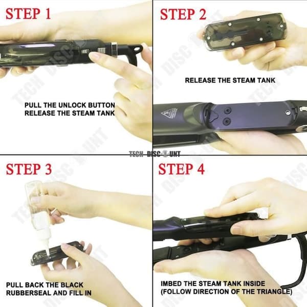 TD® Plattång Steam Hair Plattång Professionell Curler Kort Frizzy Plattång Keramisk Maskin Platt Ergonomisk Uppvärmd