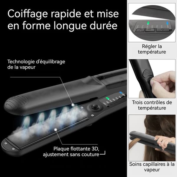 Hair straightener INN® steam curling professional fast heating effective adjustable ceramic plates Rapid heat