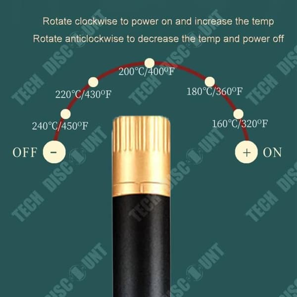 TD® Hårplattare Temperaturkontroll med fem hastigheter Rätande och lockande Brandsäker design 30 sekunder