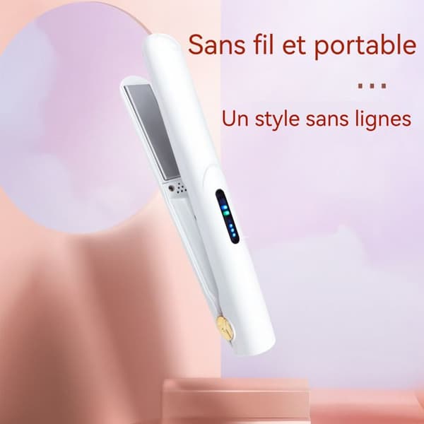 TD® Mini-clip-on plattång USB-hårplattång Fringe Sladdlös Uppladdningsbar Bärbar Anti-Heat Front Lång livslängd