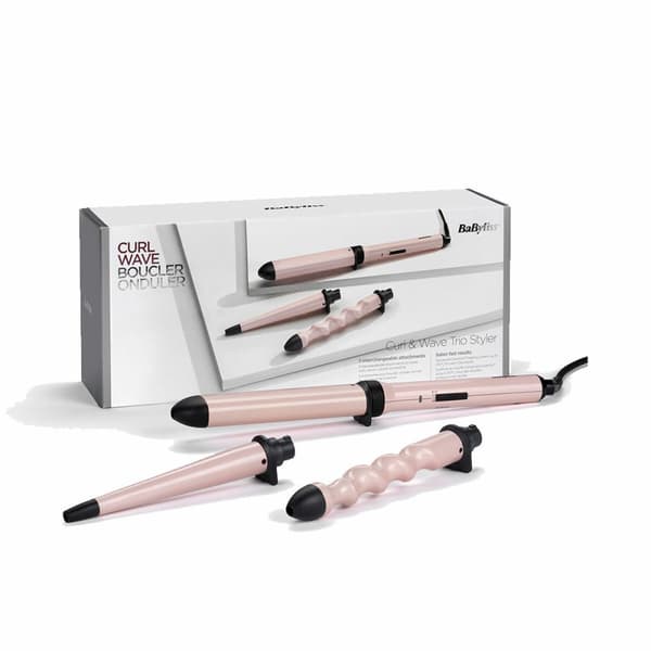 Locktång Babyliss CURL&WAVETRIO Svart, Rosa