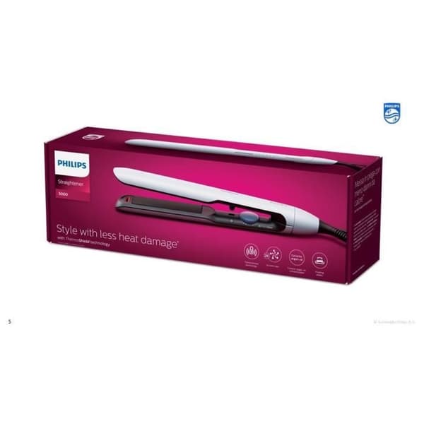 PHILIPS Series 5000 BHS520/00 plattång - 12 inställningar - 2x fler joner - Vit &amp; Blå
