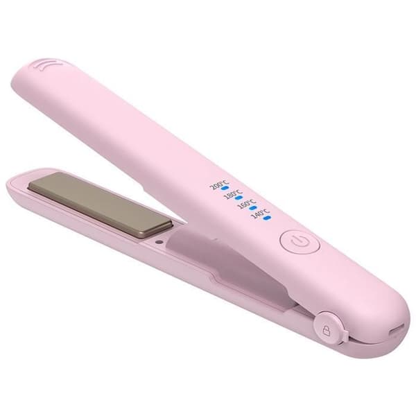 Trådligt plattång - INN® - 15 mm - 3000 mAh - Keramisk beläggning - Rosa