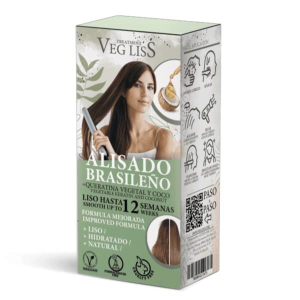 VEGLISS ALISADO BRASILENO hiusten suoristussetti - 120ml + 30ml