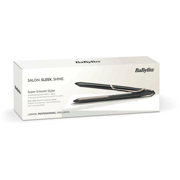 Plattång - BaByliss - ST393E - Super Smooth 235 Plattång med keramisk och jonisk titanteknologi med värmeskyddsläge