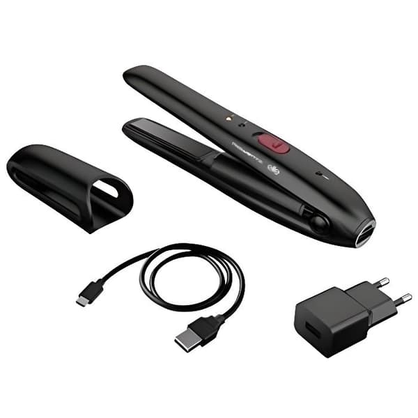 Mini strykjärn utan sladd - ROWENTA - SF1312F0 - Autonomi 40 min - Färg svart Svart, Rosa
