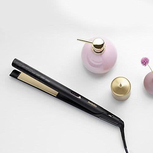 Plattång - BABYLISS - ST420E - Svart - Automatisk avstängning - Avsmalnade kanter