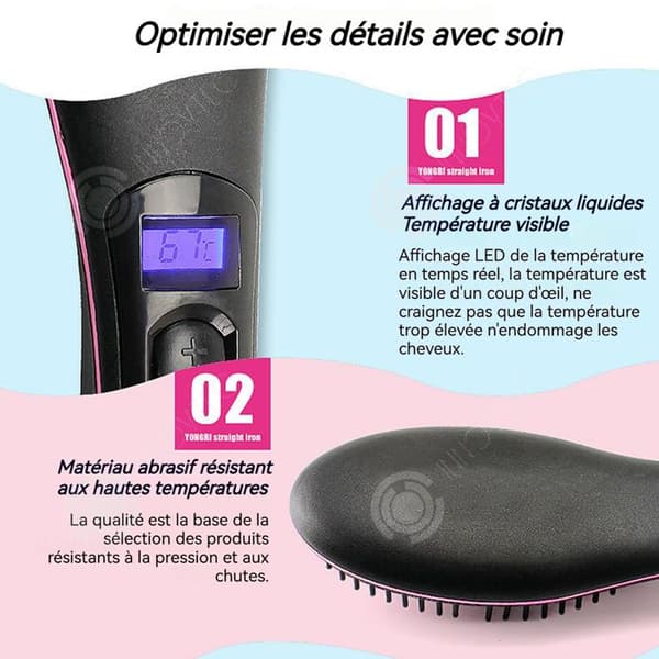 INN Slethåruppump 45w med LED temperaturvisning, hårplattor, hårkam för att släta ut hår, plattänger.