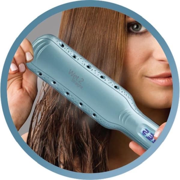 Plattång - REMINGTON - Wet2Straight S7350 - Breda plattor - Arganolja och E-vitaminbehandling