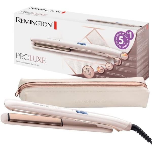REMINGTON S9100 PROluxe Plattång - 150-230 °C - Krämbeige Beige, Vit