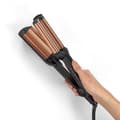 Miniatyrbillede 5 af 6: Glattejern - BaByliss - W2447E - Bølget effekt, op til 200°C med brede, bølgede turmalin-keramiske plader