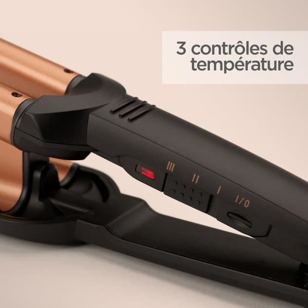 Glattejern - BaByliss - W2447E - Bølget effekt, op til 200°C med brede, bølgede turmalin-keramiske plader