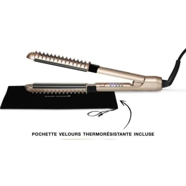 SAINT ALGUE Demeliss XCURLER 3965 - Professionell plattång - Värmeback - Keramik - 56 W - Guld