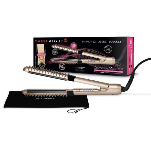 SAINT ALGUE Demeliss XCURLER 3965 - Professionell plattång - Värmeback - Keramik - 56 W - Guld