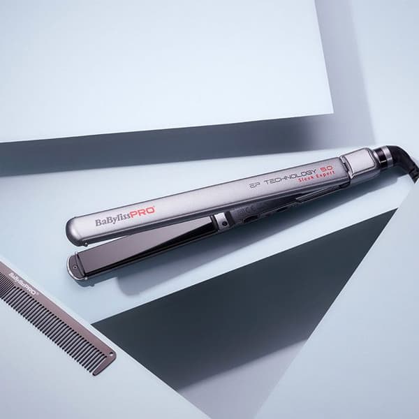 Uträtningstänger - Babyliss Pro - Nano Sleek EP Technology 5.0 - Titanium - 150°-230° - Smala plattor