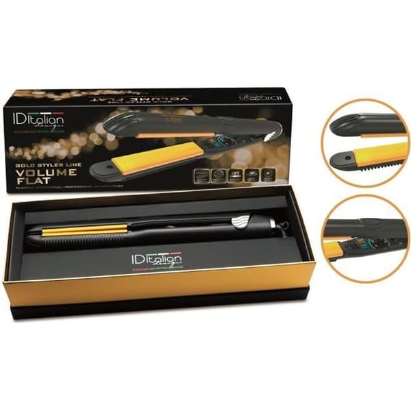 Gold Styler Volume Platt professionell plattång för hår, med keramiska svängbara plattor, 65W - italiensk design