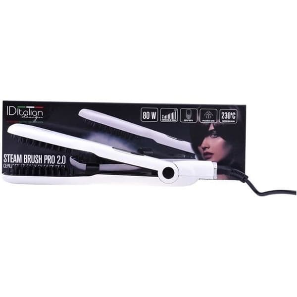 Ångplattborste - Italiensk design - Steam Brush Pro 2.0 - Digital skärm - Svart - Professionell vård