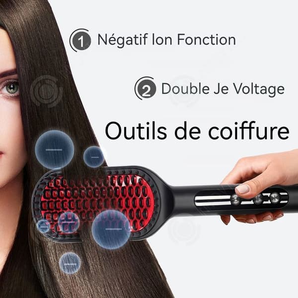 INN Smoothing Brush 80W 100V-240V Infraröd Smoothing Brush för Hår 30 Sekunder Uppvärmning Brandsäkert Design Smoothing Iron