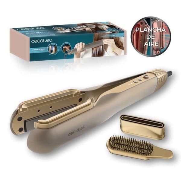 Cecotec Plattång med Luft AirLisse 2i1 ForceDry Champagne. 1000W, Luftflöde 19,7 m/s, 2 Magnetiska Huvuden