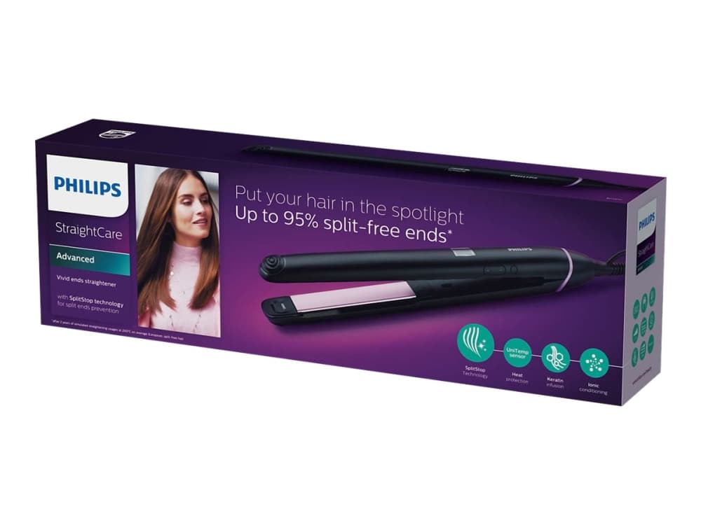 Philips StraightCare BHS675/00, Plattång, Varm, 230 ° C, 30 s, Svart, Hängögla