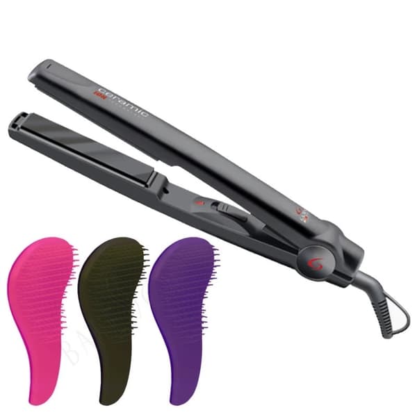 Ga.Ma CP1 Ceramic Plattång + Tangle Free Brush - Plattång