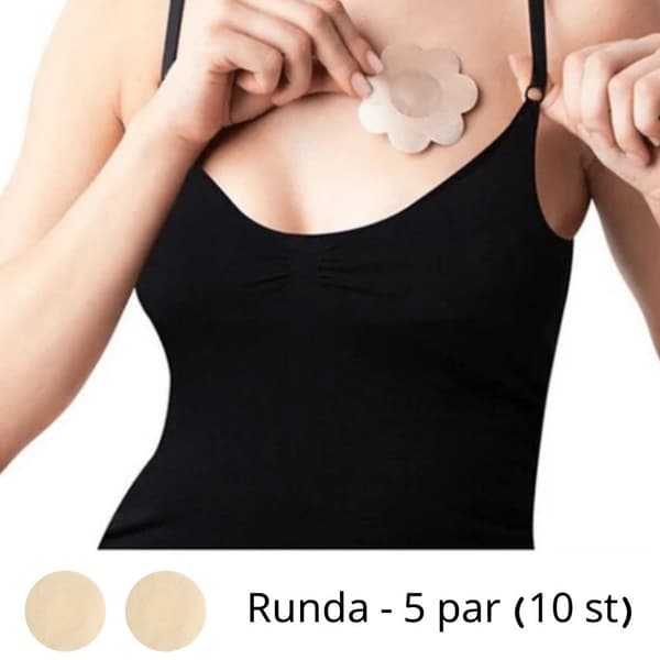 Självhäftande Cirkulära Nipple Covers Beige