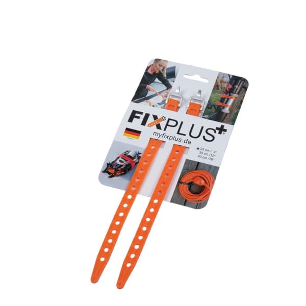 FIXPLUS 23 cm/12 mm 2-PACK, spännband plast Orange