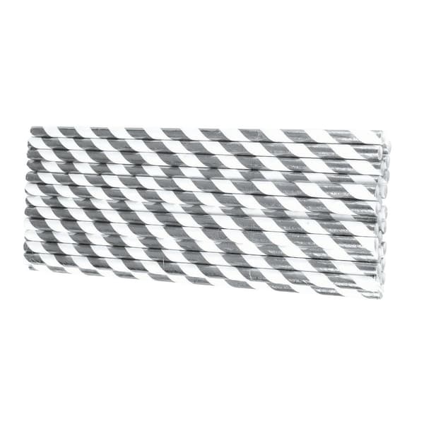 Bristol Novelty Striped Paper Straws (Pack of 24)